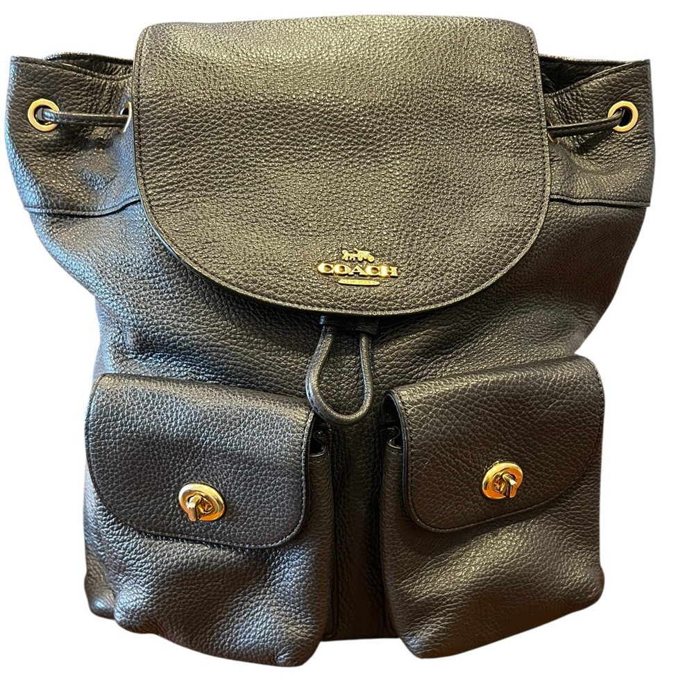 COACH Midnight  Pebbled Leather Billie‎ Backpack